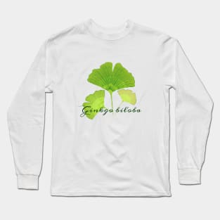 Ginkgo biloba illustration Long Sleeve T-Shirt